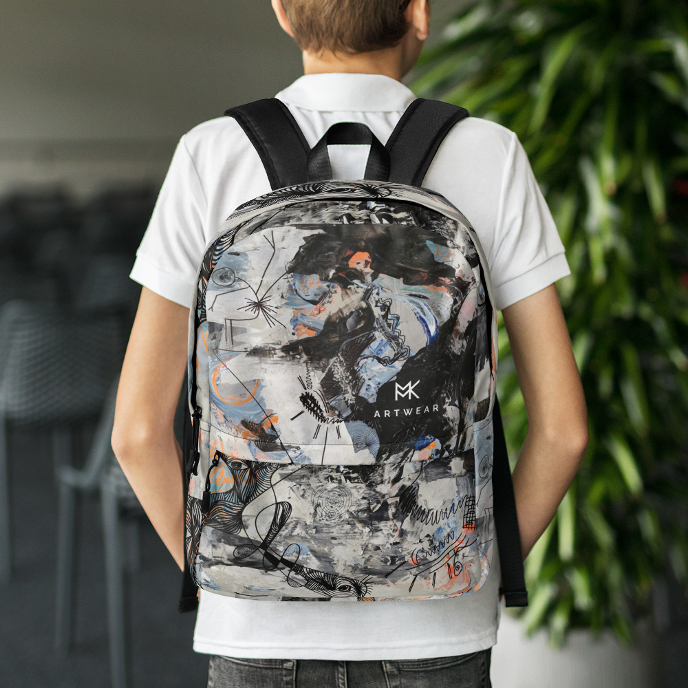 MMK ARTWEAR Rucksack mit abstraktem Kunstdruck