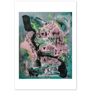“rosa-grün” Aluminium Kunstdruck